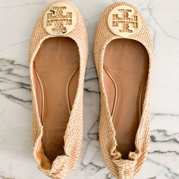 Tory Burch Reva Ballet Flats snakeskin 9.5 - Picture 1 of 3
